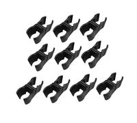 SiaBiced Lot de 10 Porte-Drapeaux avec Clip de Fixation, Connecteur à Tête de Tube, Clip Rotatif, Marqueur Multifonctionnel en PP, Adapté à L'entraînement, Noir