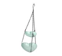 SiaBiced Mangeoire Suspendue pour Oiseaux, Bain d'oiseaux Décoratif et Résistant Aux Intempéries pour L'extérieur, Idéal pour Le Jardin, Le Balcon Ou L, Vert