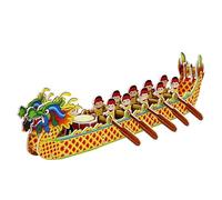 SiaBiced Maquette Bateau Dragon avec Lumières LED - Loisirs Créatifs et Construction Adulte, Bateau-Dragon Double en Papier [Nouveau] de Grande Taille [Peut flotter dans l'eau] + lumière LED