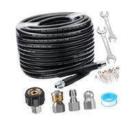 SiaBiced Nettoyeur de Canalisation Tuyau Haute Pression Accessoires Flexibles Métal Conçu pour Jardinage Lavage Auto Nettoyage Adapté Pelouse Cour Extérieur Te, Style J