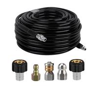 SiaBiced Nettoyeur de Canalisation Tuyau Haute Pression Accessoires Flexibles Métal Conçu pour Jardinage Lavage Auto Nettoyage Adapté Pelouse Cour Extérieur Te, Style D