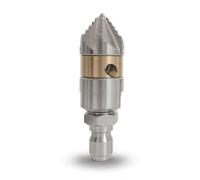 SiaBiced Nettoyeur Haute Pression Buse Rotative Débouche Canalisation Buse de Pression Embout de Nettoyage Corps Acier 304 Bande Laiton Anticorrosion Convient, 3/8, Raccord Rapide 3/8, 40L/Min