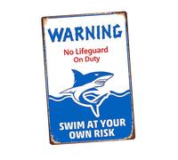 SiaBiced Panneau Piscine Plaque Métal Décor Murale Affiche Humour Étanche Créativité Vintage Convient Aux Piscines Jardins Intérieur Extérieur, Style D