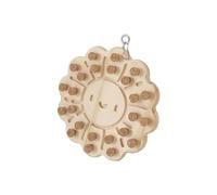 SiaBiced Parrot Jouet Bloc Puzzle Jouet D'Arrêt de Mâchage Jouet Éducatif Interactif Jouet en Bois pour Oiseaux avec Trou Fonction de Forage Convient pour Les, Soleil