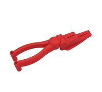 SiaBiced Pince Porte-clou Marteau Guide Clous Antichoc Doigts Poignée Polypropylène Utilisation pour Installation de Vis Maison Atelier, Rouge