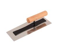 SiaBiced Plâtoir de Plâtrage Professionnel Taloche à Plâtre Outil de Construction à Main En Bois et Acier Inoxydable Pratique pour Finition Murale Travaux, 24cmx9cmx10cm