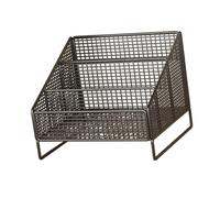 SiaBiced Présentoir à Disques, Organisateur de Rangement Stable, Support pour Fer à Repasser, étagère de Rangement, Trieur de Dossiers et pour L, Noir, 26cmx22cmx24cm