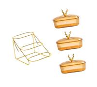 SiaBiced Présentoir à Fruits, Cupcakes et Assiettes, Support à Plusieurs Niveaux avec Plateau Amovible et Compartiment Léger, Idéal pour Un Buffet Ou Une Salle, style A 3 grilles