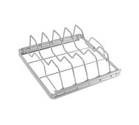 SiaBiced Ribs Rack Porte-côtes en Acier Inoxydable Support pour Barbecue Grille à Rôtir pour Poulet Bœuf Agneau Structure Résistante à La Rouille Adaptée