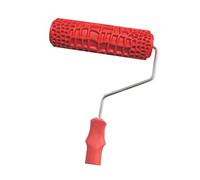 SiaBiced Rouleau à Peinture Relief Brosse Décorative Murale Outil Embossage Fleur Rouleau Motif Arbre Revêtement Caoutchouc Antiglisse Convient pour Décoration, L