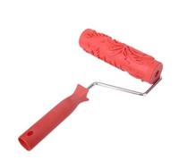 SiaBiced Rouleau à Peinture Relief Brosse Décorative Murale Outil Embossage Fleur Rouleau Motif Arbre Revêtement Caoutchouc Antiglisse Convient pour Décoration, UNE