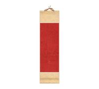SiaBiced Rouleau Suspendu Chinois Parchemin Vierge et Support D'Écriture pour Art Mural Asiatique en Papier de Dessin Xuan Adapté pour La Méditation CR, Rouge
