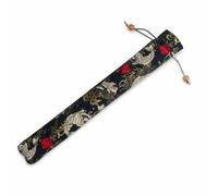 SiaBiced Sac Rangement Instruments Double Couche, Carpe Koï, 60 cm | Pour instruments à vent - portable fiable - coton pur - fermeture coulissante - pour - pour protection