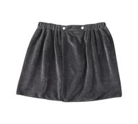 SiaBiced Serviette de Bain pour Homme Kilt de Douche Serviette de Sport Jupe de Bain Absorbante et Douce avec Poche Pratique pour Téléphone Adapté pour Le VES, Gris