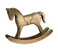 SiaBiced Statue de Cheval à Bascule, Figurine Créative, Sculpture Décorative Rustique de Collection pour étagère, Table, Bureau Ou Table de Chevet, Cadeau, Jaune
