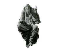 SiaBiced Statue Décorative de Caractères Chinois Anciens, Ornement de Montagne, Scène Miniature, Sculpture Réaliste, Terrarium, Vert, Fait Main, Questions sur Lao Tseu