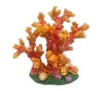SiaBiced Statue Décorative en Résine Représentant Un Corail, Pièce Maîtresse pour Aquarium, Décoration pour Aquarium, et Colorée, Idéale pour L'amé, Orange