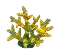 SiaBiced Statue Décorative en Résine Représentant Un Corail, Pièce Maîtresse pour Aquarium, Décoration pour Aquarium, et Colorée, Idéale pour L'amé, Jaune