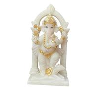 SiaBiced Statue Indienne en Résine Statuette Éléphant Dieu Hindou Objet Décoration Spirituelle Motif Raffiné Adaptée pour Chambre Restaurant
