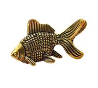 SiaBiced Statue Miniature de Poisson Rouge en Laiton, Sculpture Artisanale, Figurine Décorative.