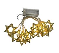 SiaBiced String Lamp Lights Étoile Guirlande Lampe Imperméable Ambiance Deux Modes Décoration Adaptée pour Célébration Juive Noël Table Maison, Or