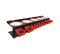 SiaBiced Support de Rangement pour Flacons Pulvérisateurs, étagère En Tôle Galvanisée, Idéale pour Le Garage Ou La Voiture, 3 Hameçons Simples