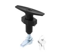 SiaBiced T Handle Lock Kit Serrure Porte Armoire Boîte à Outils Remplacement Verrou Universel Robuste Installation Simple Adapté à La Sécurité Protection Équip, Langue Courte, 8.2 X 4.5 X 9.8 Cm