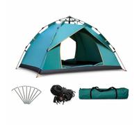 SiaBiced Tente Camping Automatique Pliable, Montage | imperméable 1000-1500 | Polyester | Oxford | Fibre Verre | Plage | forêt | démontage, Vert foncé, Vert, 2-3 Personnes + Tapis d'humidité