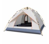 SiaBiced Tente Camping Automatique Protection, Tissu Oxford, Fibre Verre - imperméable, 99.99% - étanchéité 1000-1500mm, 3 Saisons, Blanc cassé, Tente 2-3 Personnes, Blanc cassé