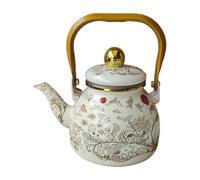 SiaBiced Théière En émail, Cafetière, Pichet à Eau et à Jus Multi-usages avec Poignée, 1,2 L, Idéal pour Les Fêtes, La Maison, Le Bureau et Le Café, oiseaux