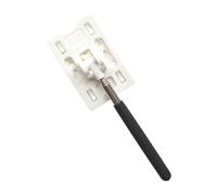SiaBiced Tige de Paiement Pince Rétractable Support de Carte de Péage Bâton Extensible Accessoire pour Conducteur Utilisation Facile Adapté pour Les E, Blanc