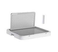 SiaBiced Toilettes pour Chien avec Grille Amovible, Base Antidérapante, en Polypropylène, Idéales pour L'éducation des Chiots, à La Maison, dans La Salle D, Blanc