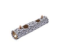 SiaBiced Tunnel pour Chat Pliable, Balle Interactive en Tissu Doux avec Effets Sonores, Idéal pour Les Chats, Chiots et Lapins D'intérieur, Vache