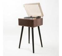 SiaBiced Vinyle Rétro Pied avec Haut-parleurs Intégrés & Bluetooth - Lecteur Vinyle Tourne Disque 3 Vitesses USB