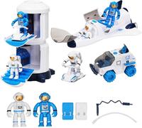 Siairo Fusée Jouet Espace pour Enfants, Navette Spatiale de Vaisseau Spatial avec Effets de lumière et de Son, Jouet pour garçons et Filles, kit de Jeu d'exploration d'astronautes