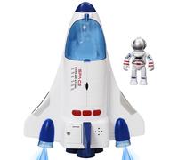 Siairo Navette Spatiale Jouets, Toys spatiaux pour Les Enfants avec Astronautes Fusée Effets Sonores et Lumineux, Spaceship Rocket Shuttle Toy (WY893A)