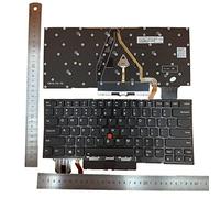 Siakoocty Clavier de rechange US avec pointeur avec rétroéclairage pour Lenovo ThinkPad X1 Carbon Gen 7{^>e<^} génération 2019, ThinkPad X1 Carbon 8ème génération 2020, ThinkPad X1 Yoga Gen 4 2019 et