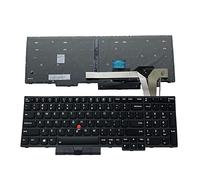 Siakoocty Clavier de remplacement US pour ordinateur portable Lenovo ThinkPad E580 E585 L580 E590 E595 L590 T590 P15S P52 P72 P53 P73 P53 P52 T15 (non compatible avec P52s) SN5372BL PK1311BL 671B0 0