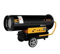 SIAL 80kW Chauffage Soufflant au Fioul Direct - Chauffage de Chantier - Affichage Double écran/Protection Contre La Surchauffe/Fonction de Temporisation Y80A-Black