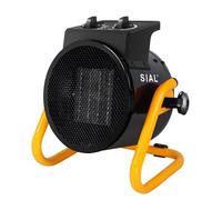 SIAL Chauffage Soufflant 3000 W - Radiateur électrique - Céramique - Chauffage Industriel - Chaleur Rapide 3 Secondes - Thermostat & Protection Surchauffe (Noir)