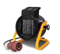 SIAL Chauffage Soufflant 5000 W - Radiateur électrique - Céramique - Chauffage Industriel - Chaleur Rapide 3 Secondes - Thermostat & Protection Surchauffe (Noir)