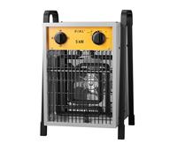 SIAL Chauffage Soufflant 5000W, 400V - Industriel - Radiateur électrique - Pour Chantier, Atelier Ou Garage Avec Contrôle Thermostatique Entièrement Réglable et Deux Modes de Chauffage