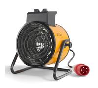 SIAL Chauffage Soufflant 5kW 400V de Chantier, Radiateur Électrique,D5 | IP24-Puissant d'Appoint avec Thermostat - Pour Atelier, Garage, Sécher le Sous-sol, Séchage Rapide