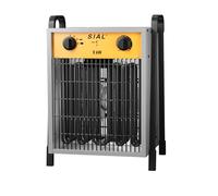SIAL Chauffage Soufflant 9kW 400V de Chantier, Radiateur Électrique,DA9 | IP24 - Puissant d'Appoint avec Thermostat - pour Atelier, Garage, séchage sous-sol, Séchage Rapide, Sans câble d'alimentation