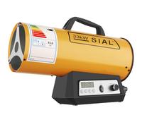 SIAL Chauffage Soufflant à Gaz 113,000 Btu/h Canon à Chaleur à Gaz Chauffage Radiant Portable Pour Ateliers,Interrupteur électronique/Peut être Chronométré/Arrêt Automatique, Jaune, 33 kW,Q33E