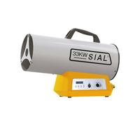 SIAL Chauffage Soufflant à Gaz 113,000 Btu/h Canon à Chaleur à Gaz Chauffage Radiant Portable Pour Ateliers,Interrupteur électronique/Peut être Chronométré/Arrêt Automatique, Argent, 33 kW,Q33E