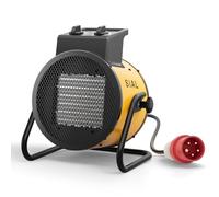 SIAL P5 Chauffage Soufflant 5kW 400V Radiateur électrique d'appoint PTC | de chantier, à céramique, avec thermostat, pour atelier, garage et séchage rapide de sous-sol