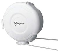 SIAM EXPRESS Enrouleur de corde à linge rétractable double ligne 26 m d'espace de séchage intérieur ou extérieur Fixation murale