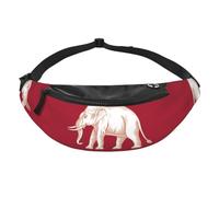 Siam Souvereignty Flag Sac banane pour voyage course mains libres | Polyester résistant. Sangle réglable. Poche pour téléphone. Idéal pour les voyages.