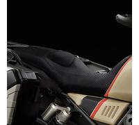 Sianko Accessoires Housse De Protection De Siège De Moto pour Guzzi V85TT 2019 2020 2021 Coussin Antidérapant Respirant en Tissu De Nylon Tapis en Nid d'abeille De Refroidissement De Selle